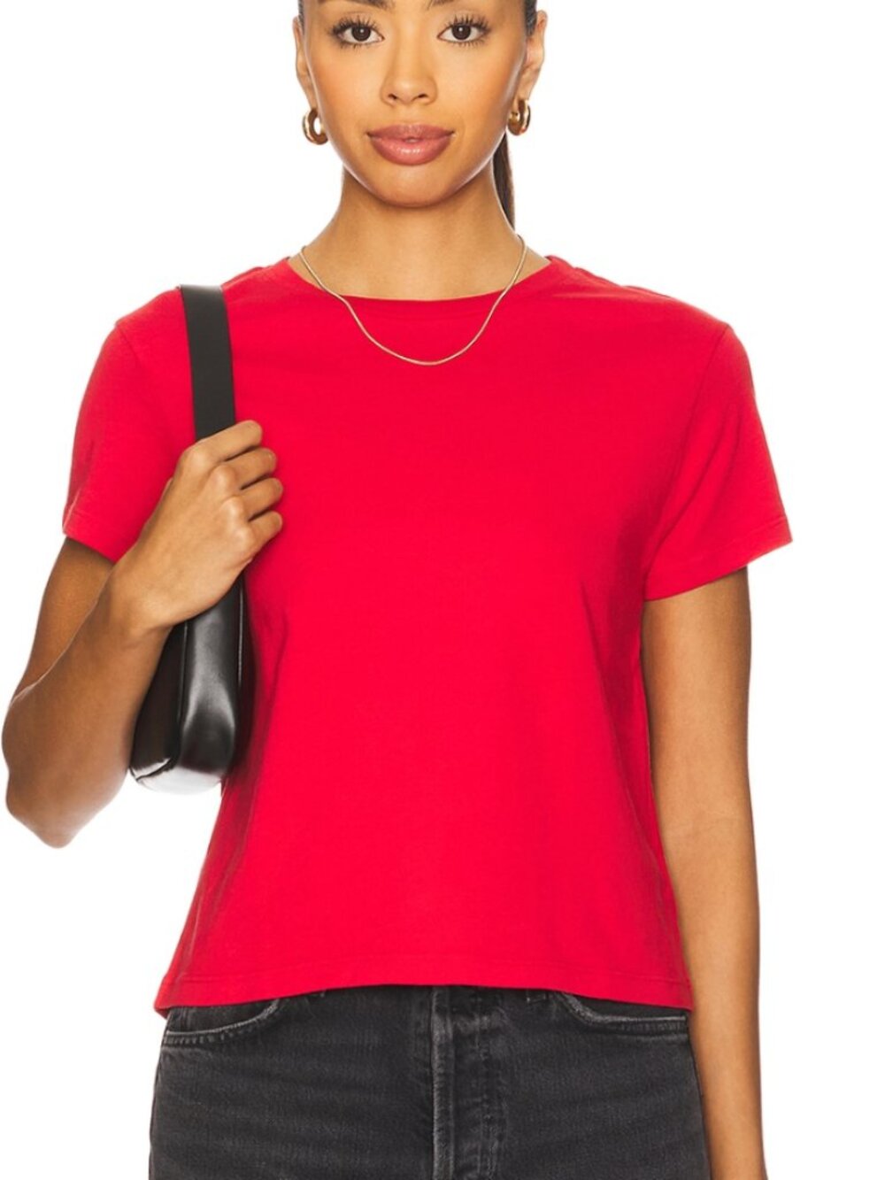 Agolde Adine Tee (in color TOMATO)